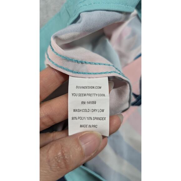 Duvin Men Swim Trunks Large Shorts Retro Theme Beach 6.5" Inseam Unlined Beach - Picture 4 of 8